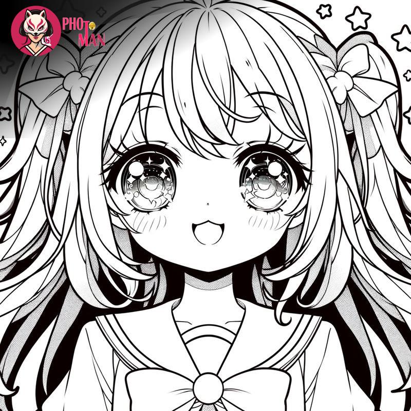 Bộ Sưu Tập Tranh Tô Màu Khuôn Mặt Anime Chibi Đa Dạng và Hấp Dẫn